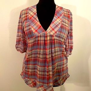 Sweet country girl plaid top